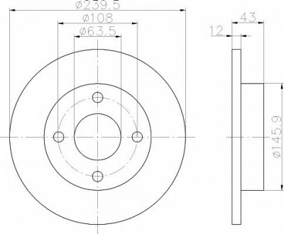 HELLA PAGID 8dd355104631 -  Тормозной диск